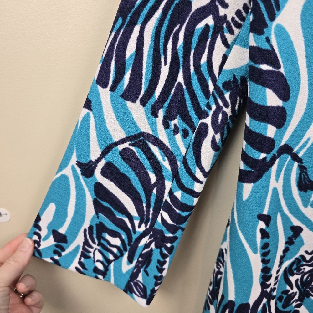 Lilly Pulitzer I'm Game Devine Zebra Shift Dress Size 6 - Picture 3 of 11